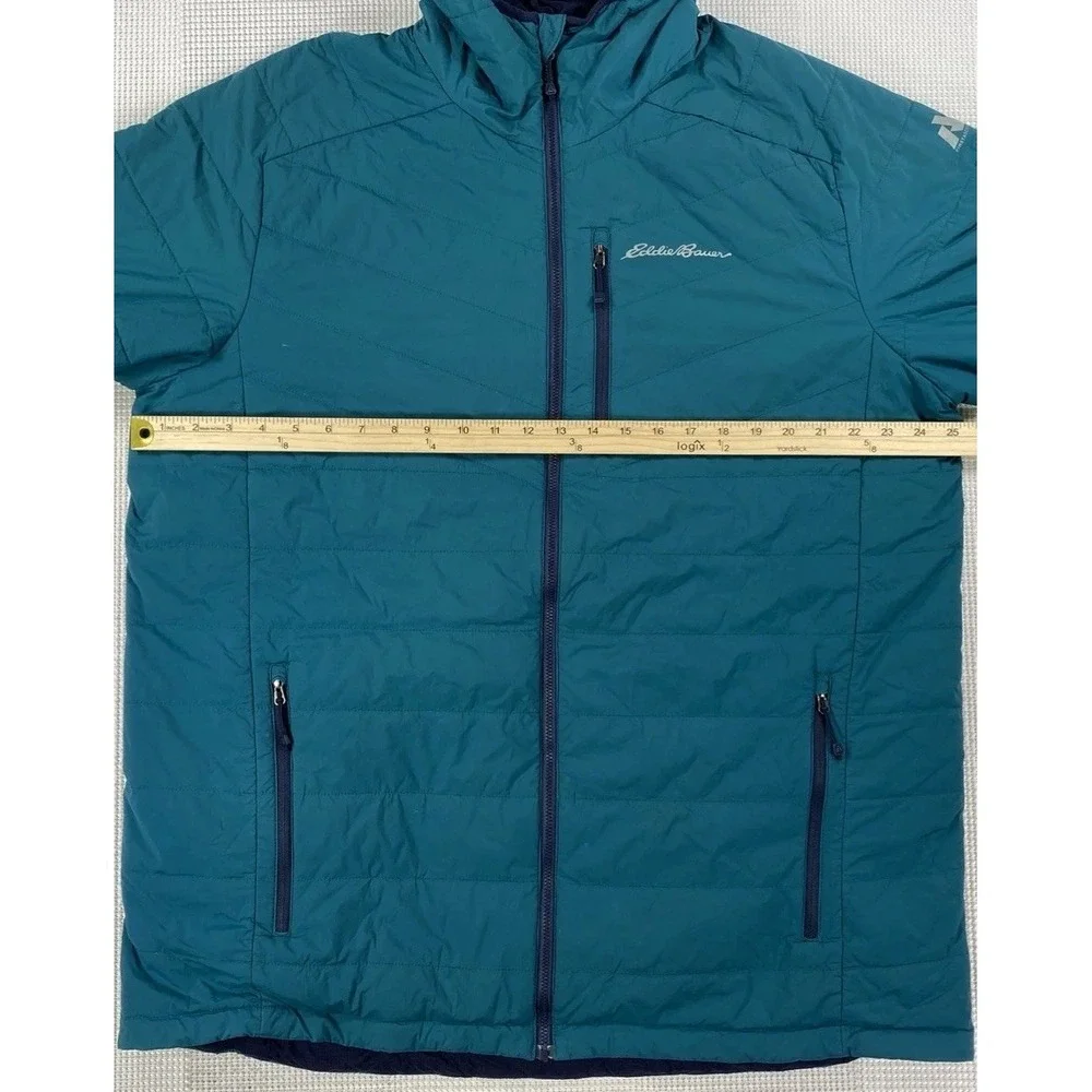 Eddie Bauer First Ascent Ignite Lite Jacket Men's TXL Green Reversible Hooded‎